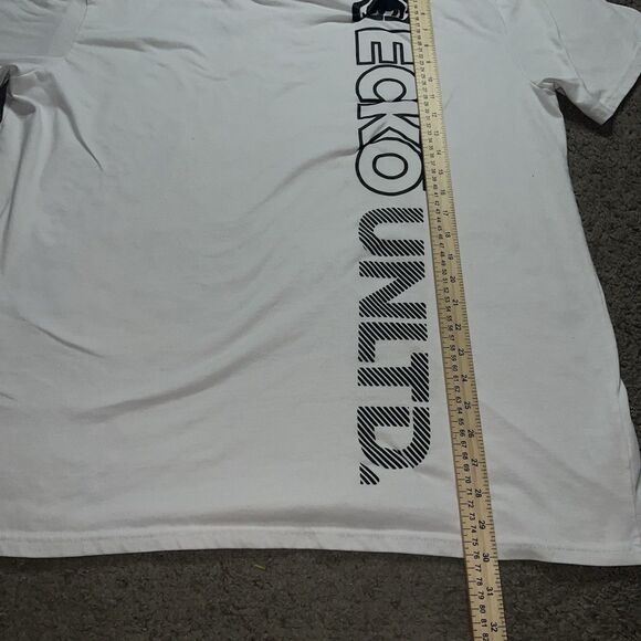 Ecko Unltd T Shirt Mens 2XL White Graphic Rhino Logo Embroidered Y2K - Picture 4 of 7
